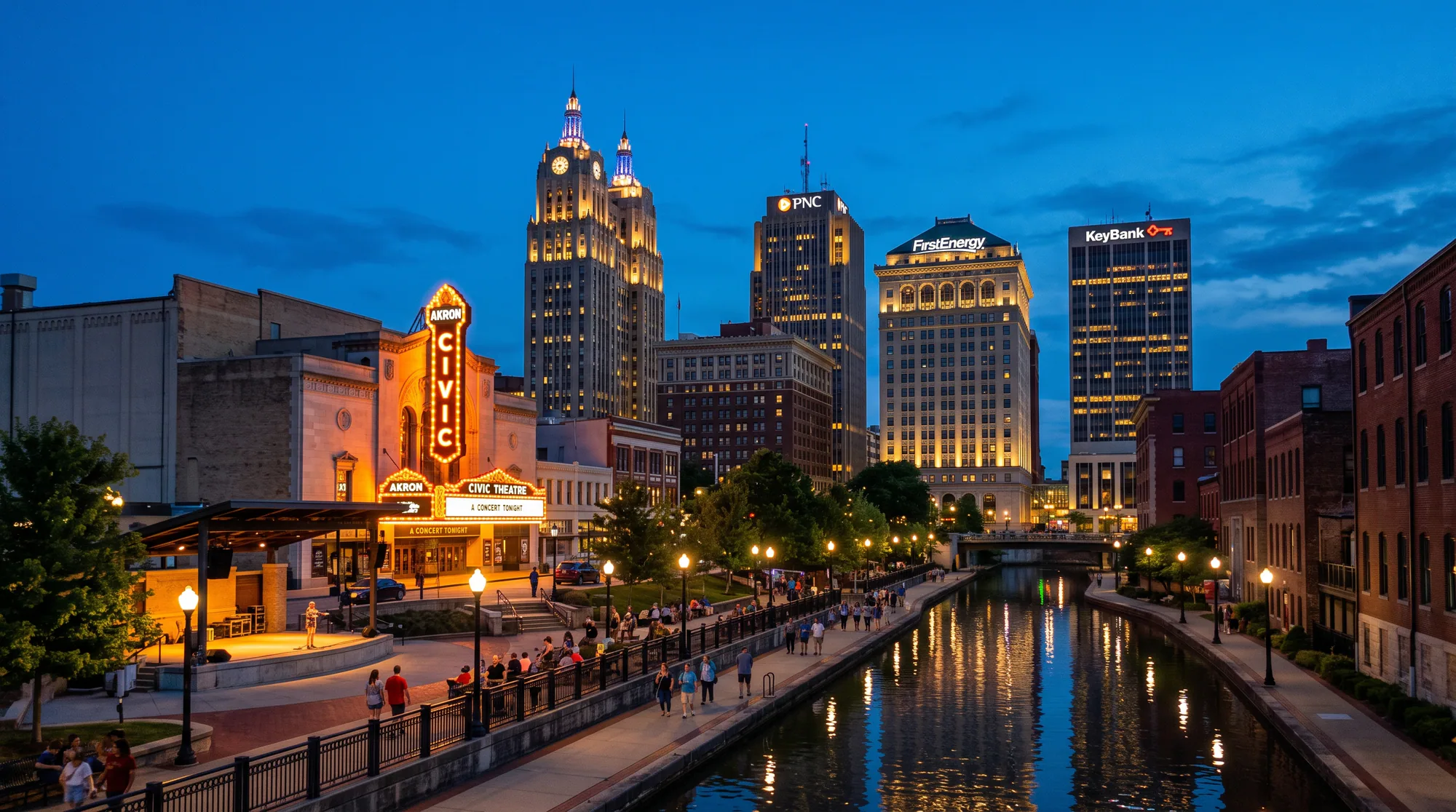 Akron, OH skyline