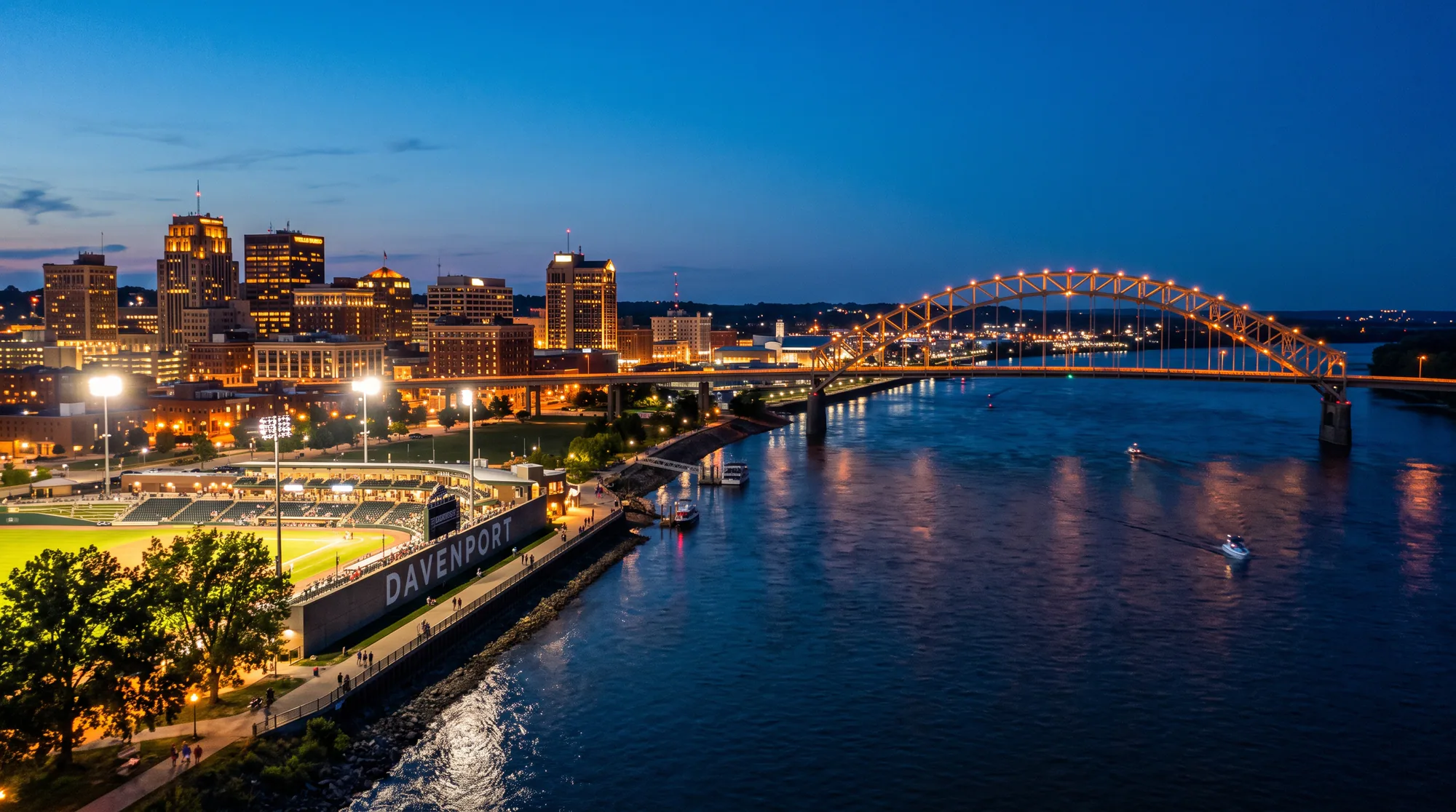 Davenport, IA skyline