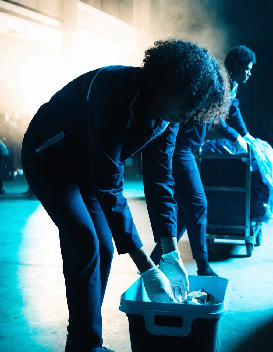 Cleanup Crew working at a live event