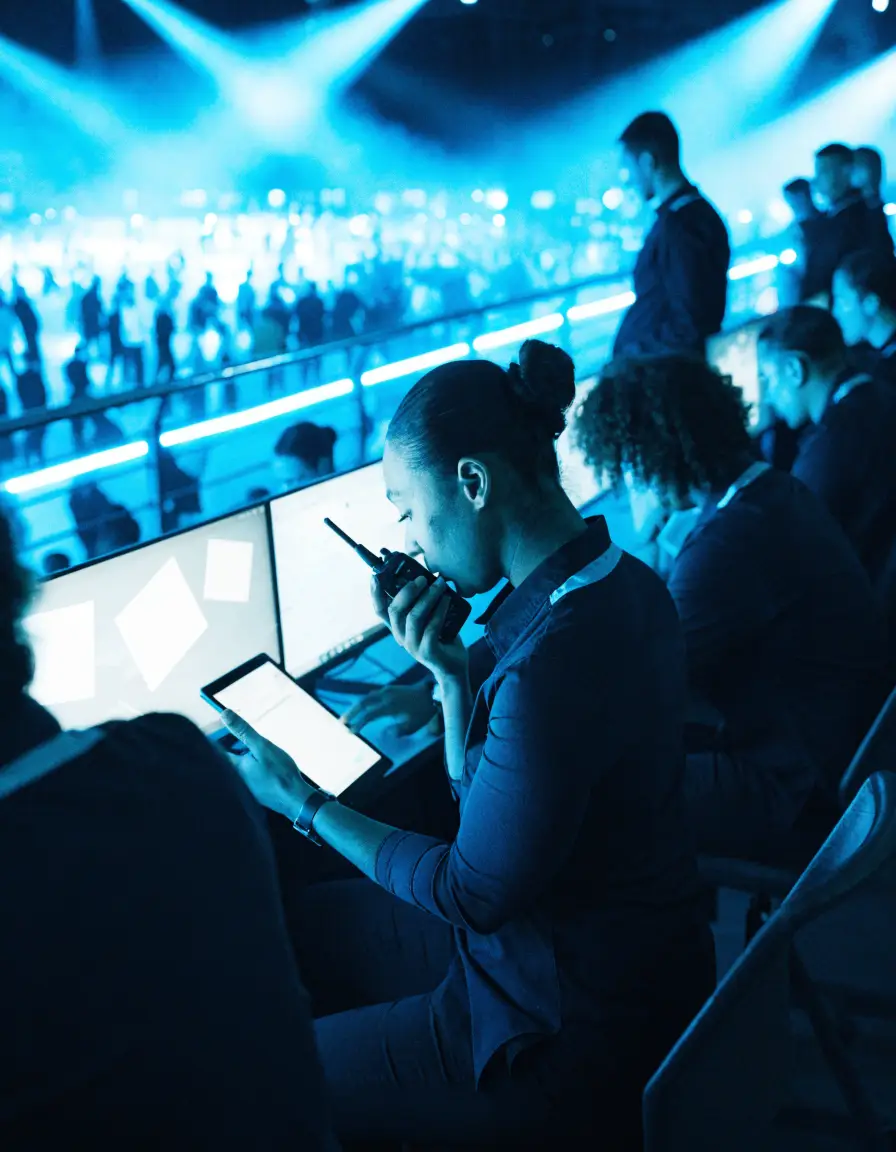 Operations Support working at a live event