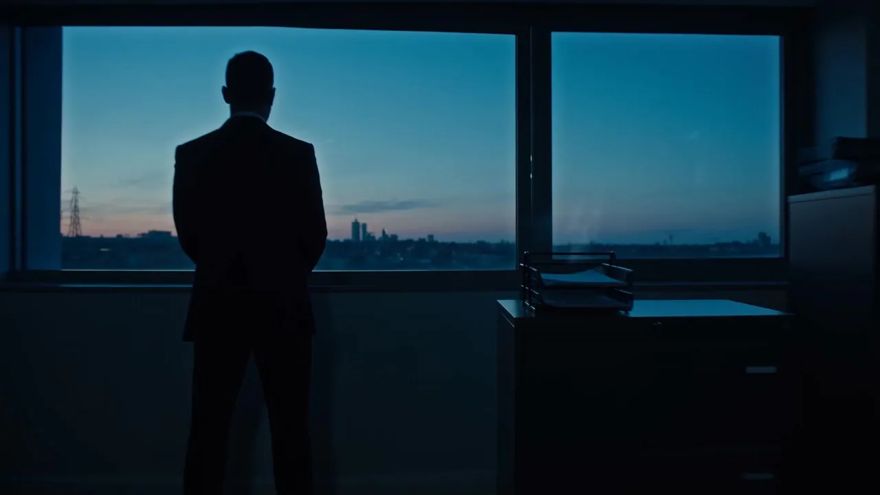 Staffing agency operator reviewing software options from an office